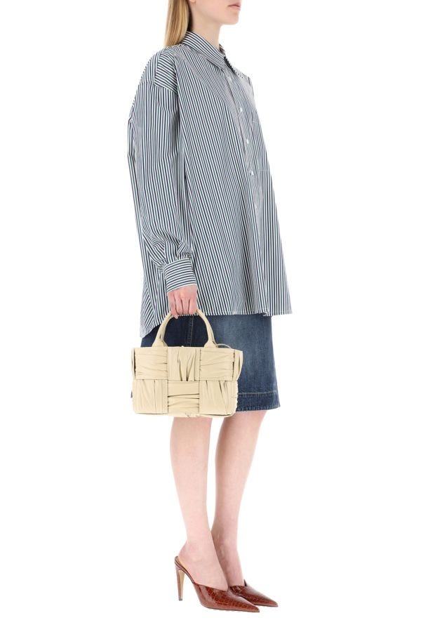 BOTTEGA VENETA | Beige leather mini Arco handbag
