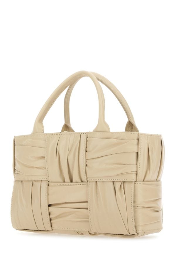 BOTTEGA VENETA | Beige leather mini Arco handbag