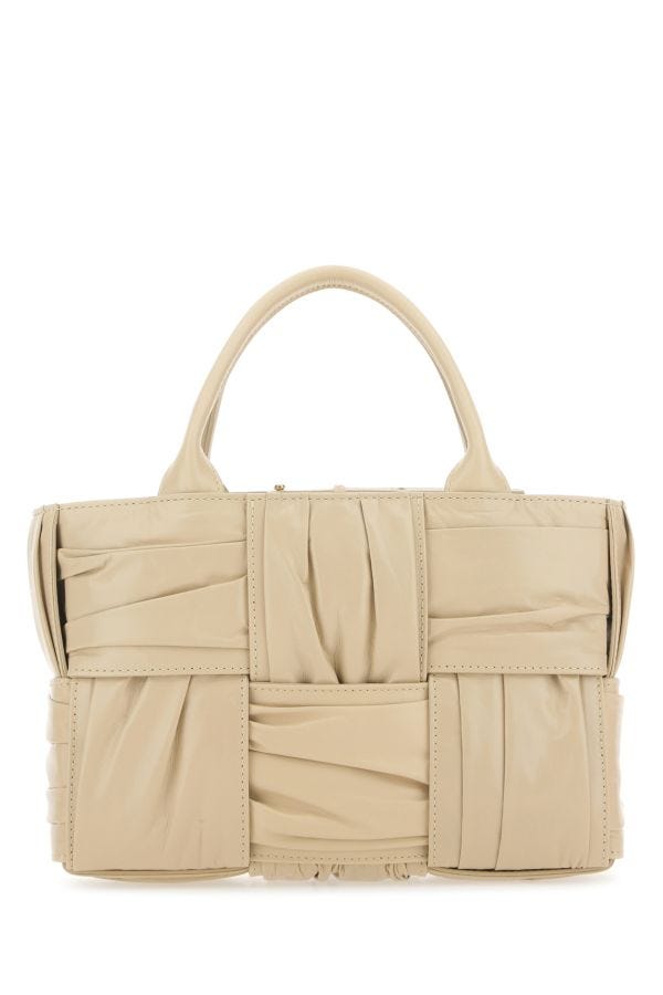 BOTTEGA VENETA | Beige leather mini Arco handbag