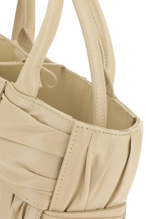 BOTTEGA VENETA | Beige leather mini Arco handbag