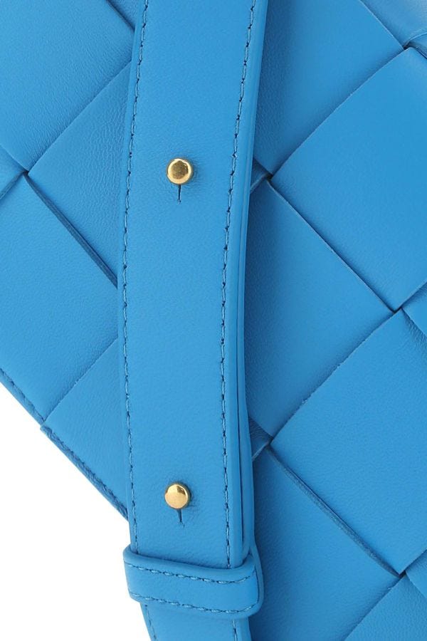 BOTTEGA VENETA | Turquoise leather small Cassette crossbody bag