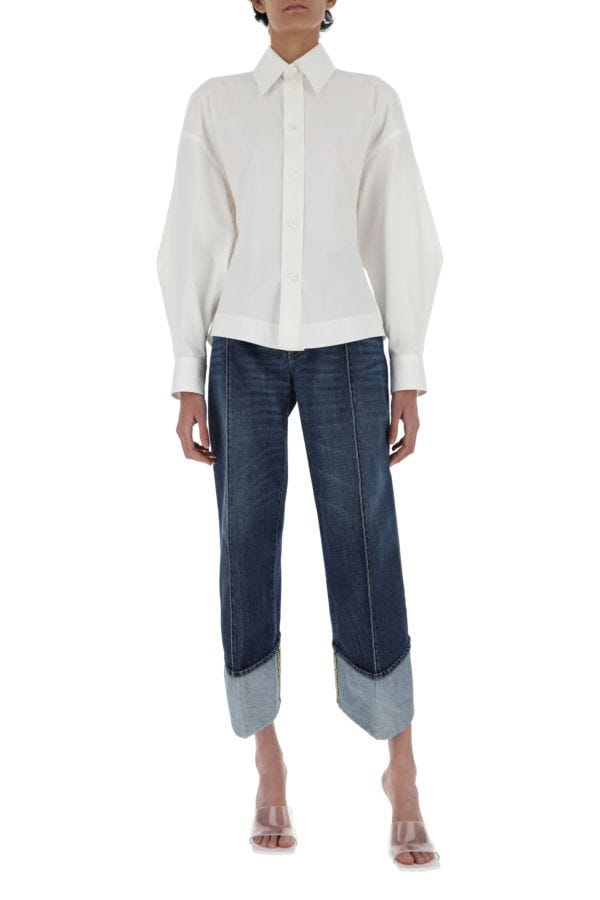 BOTTEGA VENETA | White cotton blend shirt