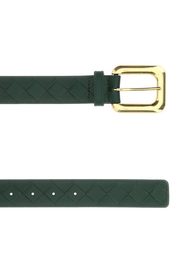 BOTTEGA VENETA | Bottle green leather belt
