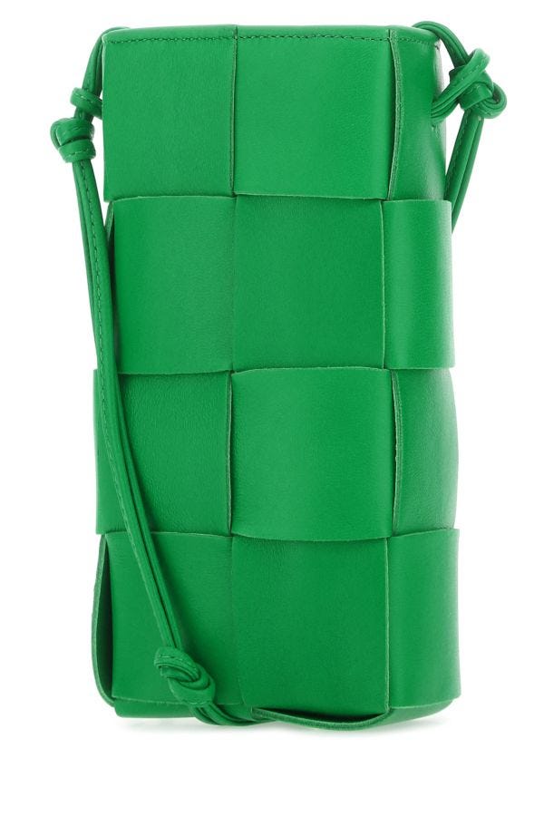 BOTTEGA VENETA | Grass green leather phone case