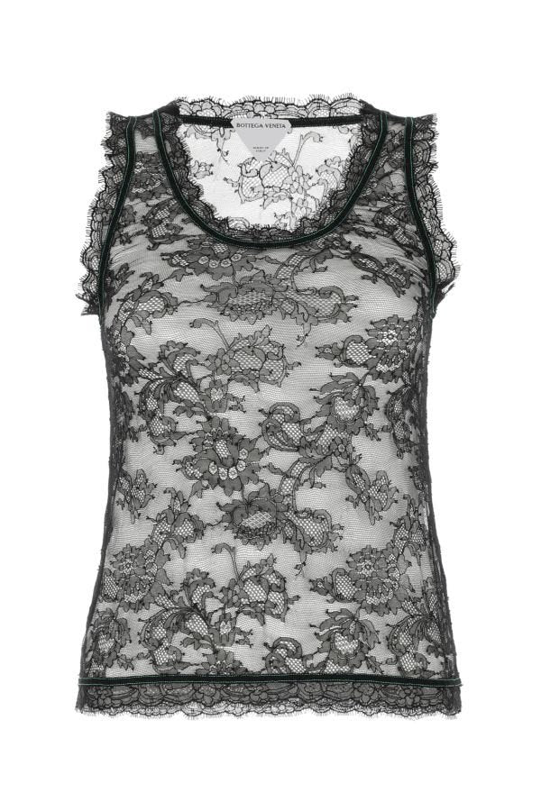 BOTTEGA VENETA | Black lace top