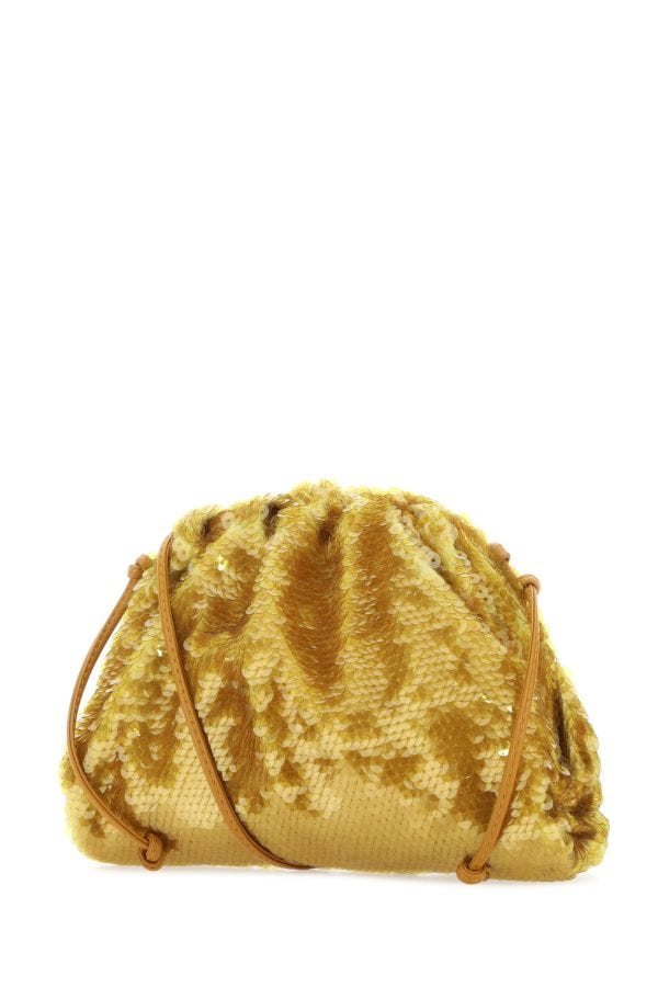 BOTTEGA VENETA | Ochre sequins mini Pouch clutch