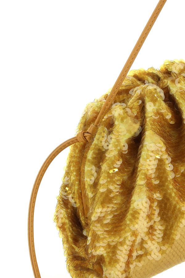 BOTTEGA VENETA | Ochre sequins mini Pouch clutch