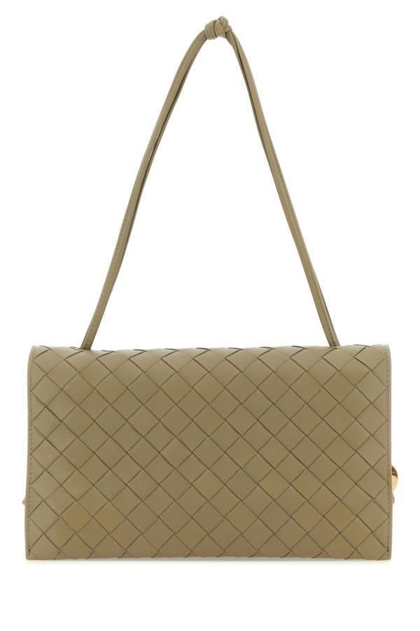 BOTTEGA VENETA | Dove grey leather Trio Pouch On Strap shoulder bag