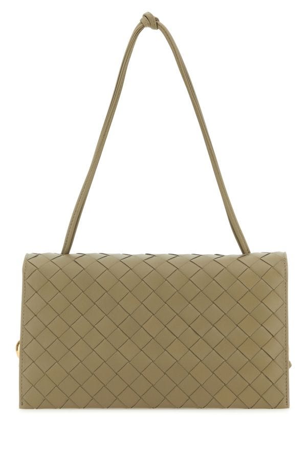 BOTTEGA VENETA | Dove grey leather Trio Pouch On Strap shoulder bag