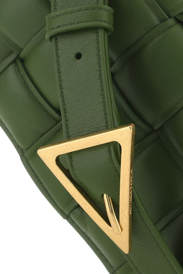 BOTTEGA VENETA | Army green nappa leather mini Padded Cassette crossbody bag