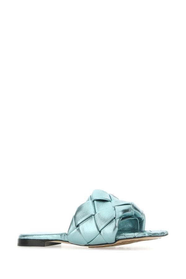 BOTTEGA VENETA | Light-blue nappa leather Lido sandals