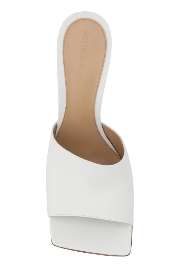 BOTTEGA VENETA | White leather Stretch mules