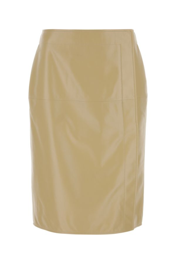 BOTTEGA VENETA | Beige leather skirt