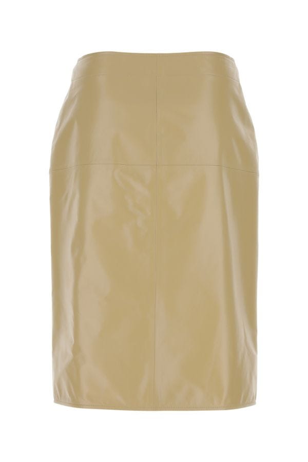 BOTTEGA VENETA | Beige leather skirt