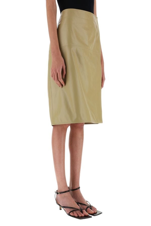 BOTTEGA VENETA | Beige leather skirt