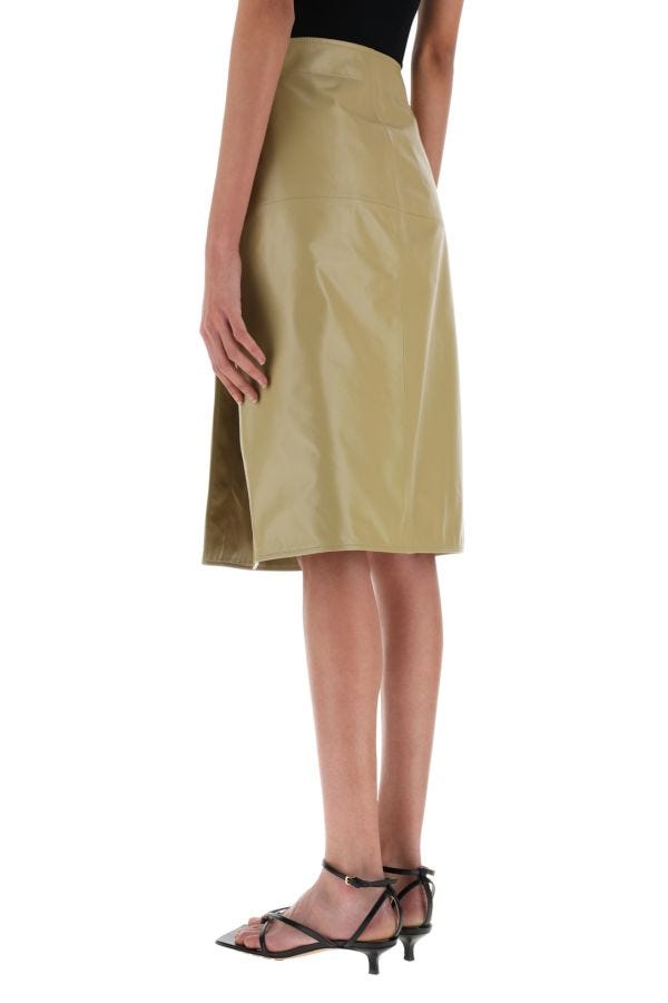 BOTTEGA VENETA | Beige leather skirt