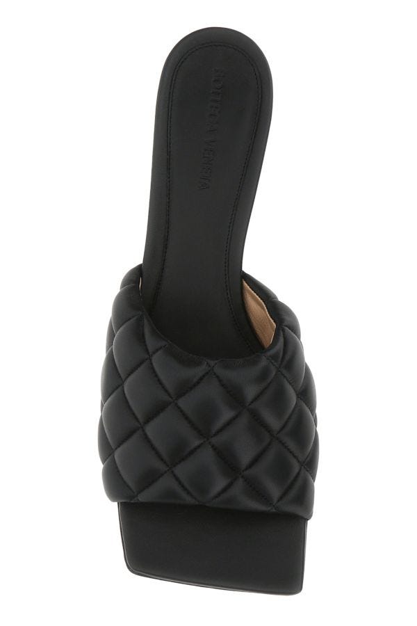 BOTTEGA VENETA | Black nappa leather Padded sandals