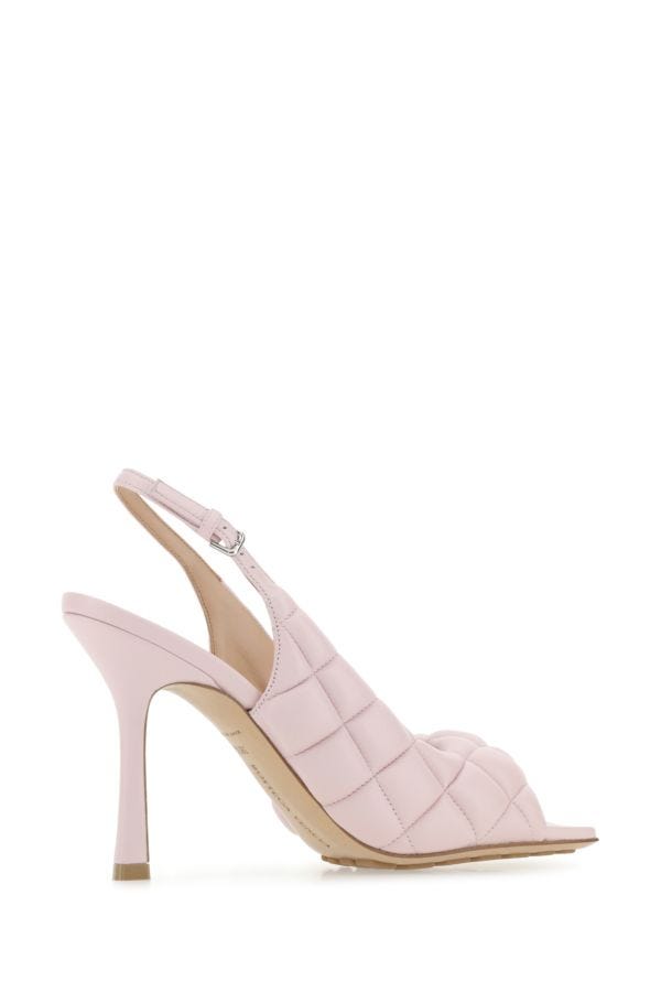 BOTTEGA VENETA | Light pink nappa leather Padded sandals