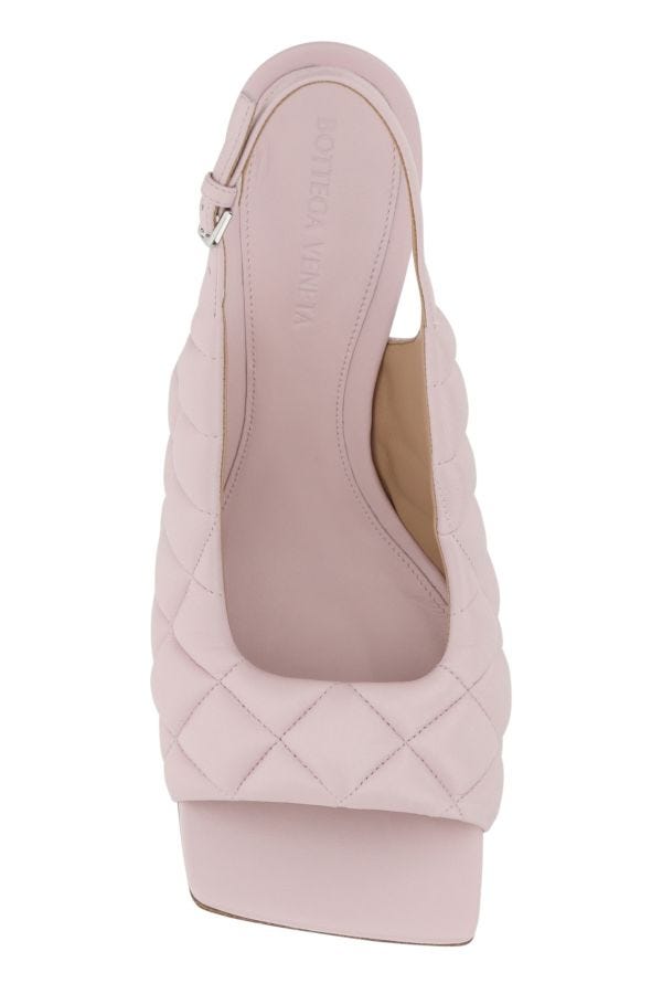 BOTTEGA VENETA | Light pink nappa leather Padded sandals