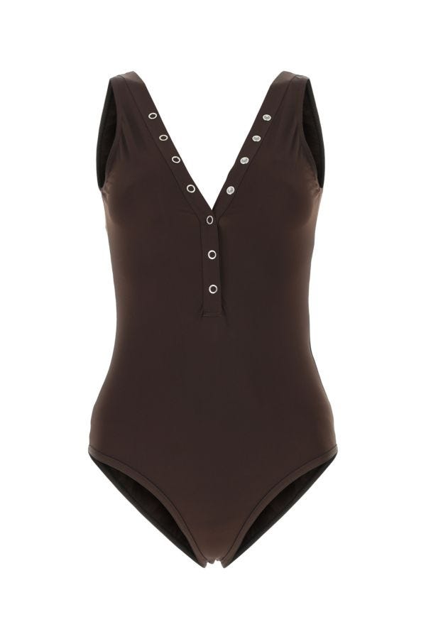 BOTTEGA VENETA | Chocolate stretch nylon swimsuit