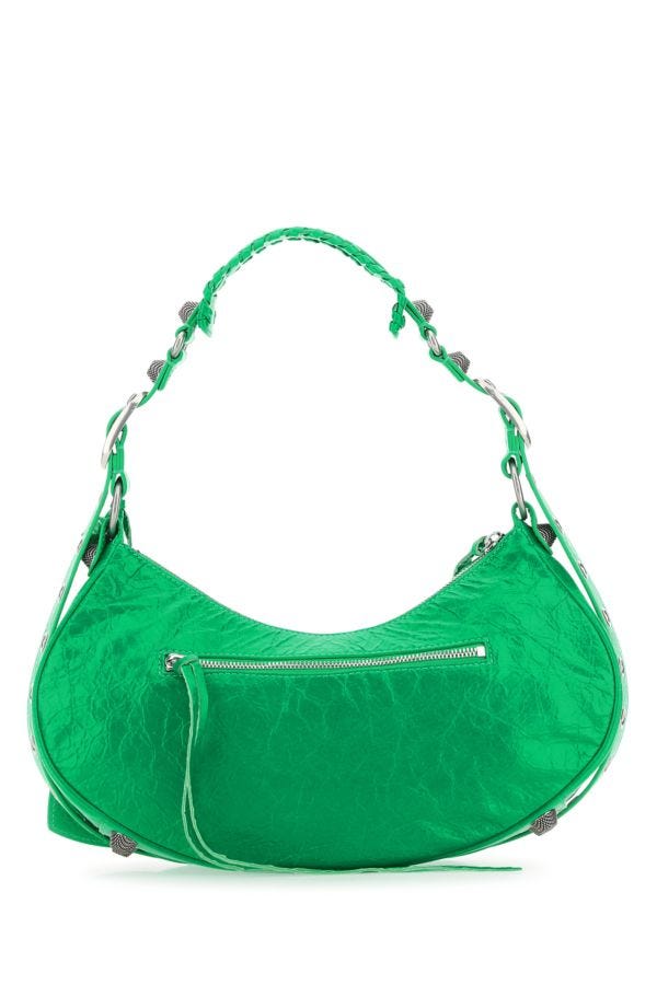 BALENCIAGA | Green nappa leather Le Cagole S shoulder bag