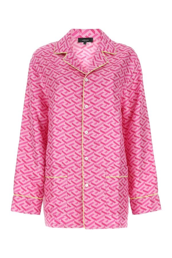VERSACE | Printed satin pijama shirt