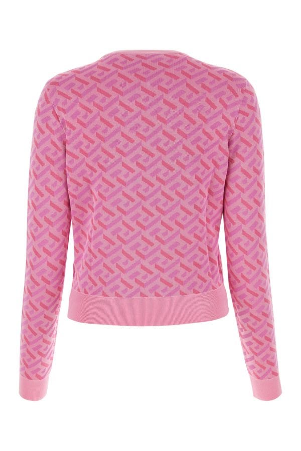 VERSACE | Embroidered jacquard cardigan