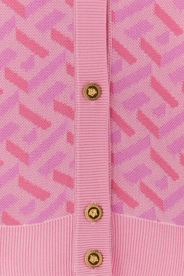 VERSACE | Embroidered jacquard cardigan