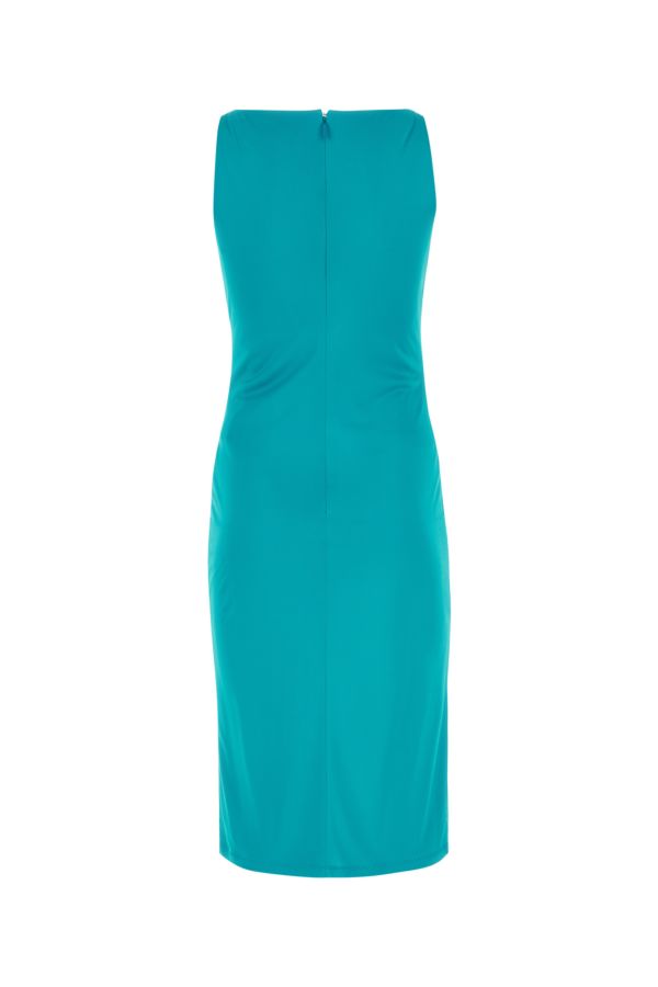 VERSACE | Teal green crepe dress