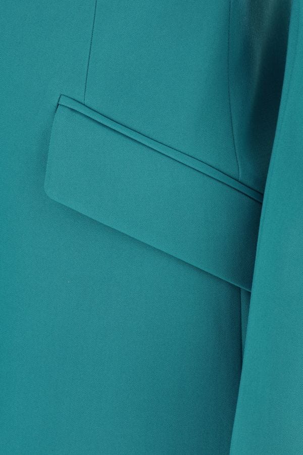 VERSACE | Teal green wool blazer