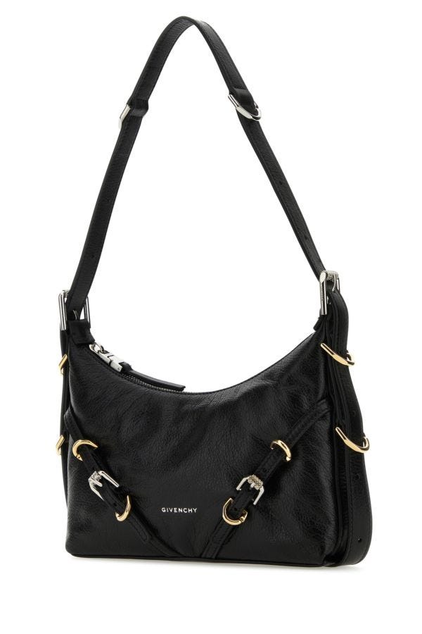 GIVENCHY | Black leather mini Voyou shoulder bag