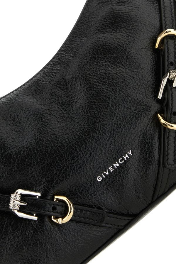 GIVENCHY | Black leather mini Voyou shoulder bag