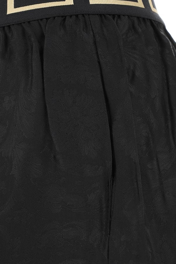 VERSACE | Black satin pyjama bermuda shorts