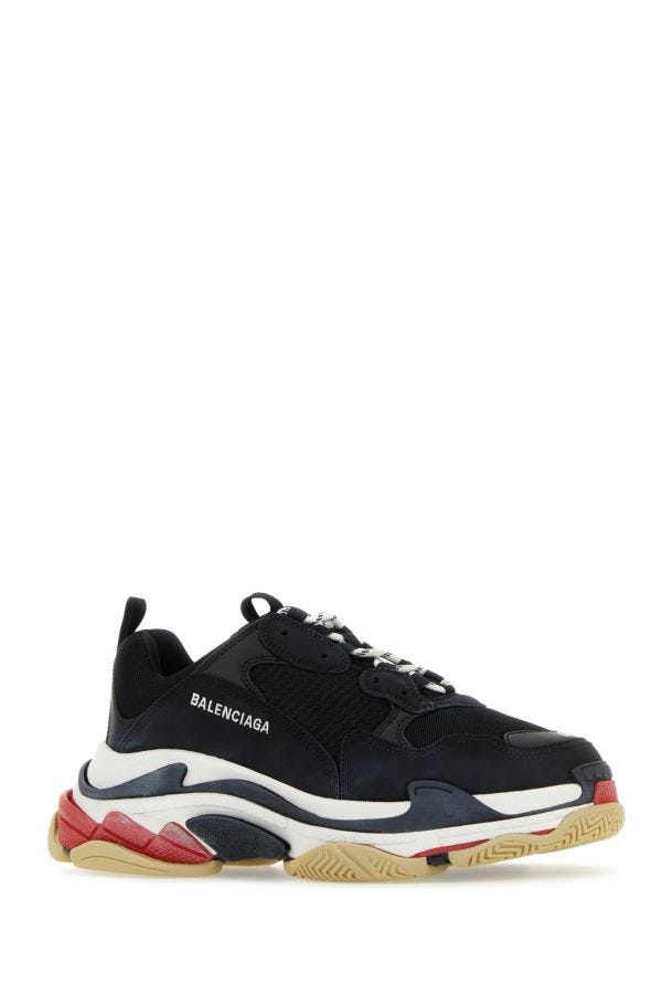 BALENCIAGA | Multicolor fabric and leather Triple S sneakers