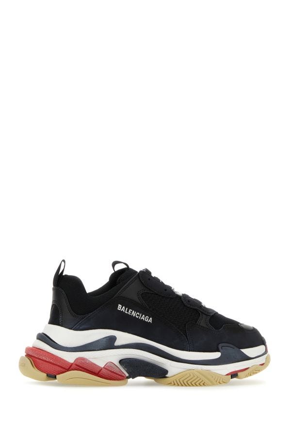 BALENCIAGA | Multicolor fabric and leather Triple S sneakers