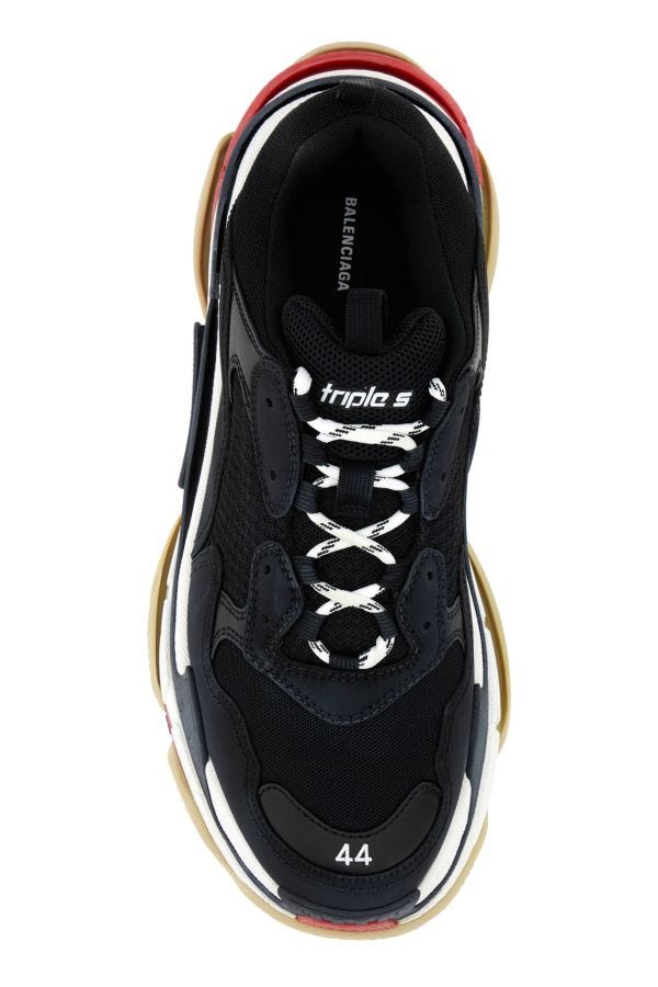BALENCIAGA | Multicolor fabric and leather Triple S sneakers