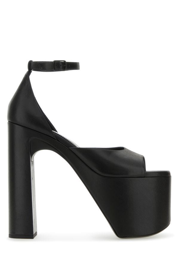BALENCIAGA | Black leather Camden sandals