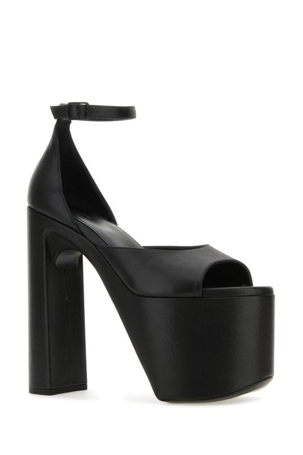 BALENCIAGA | Black leather Camden sandals