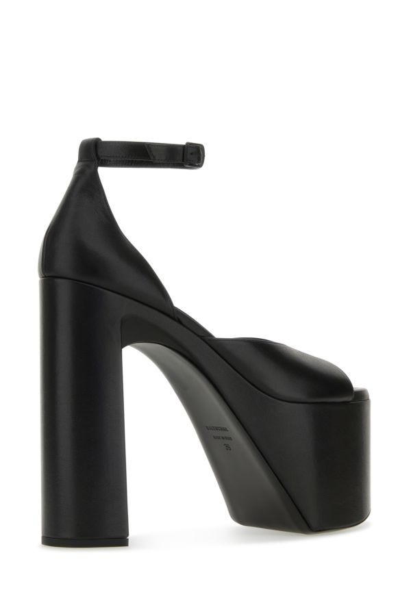 BALENCIAGA | Black leather Camden sandals