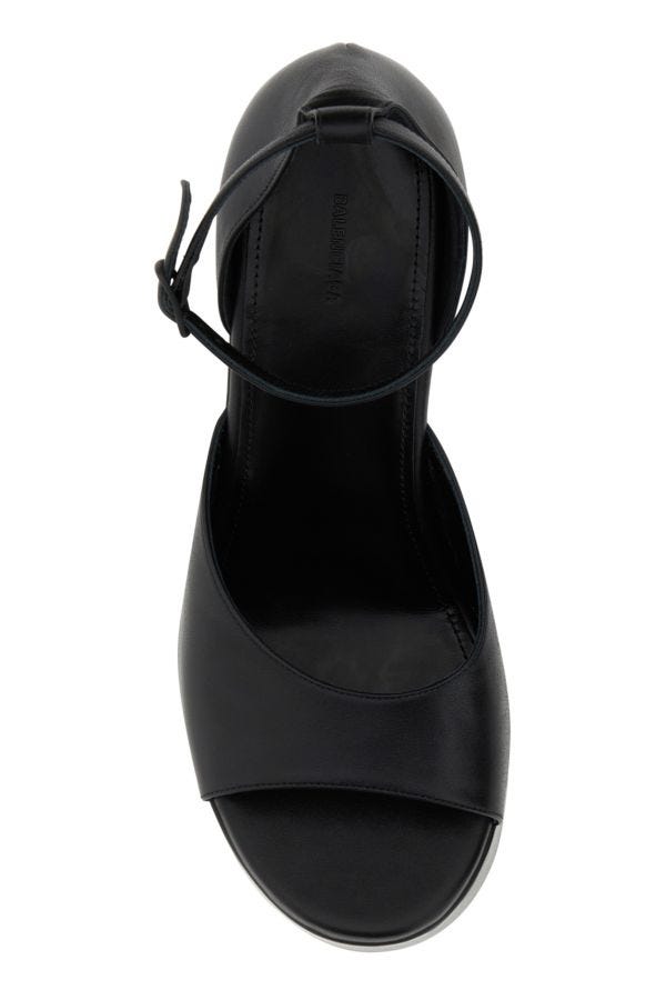 BALENCIAGA | Black leather Camden sandals