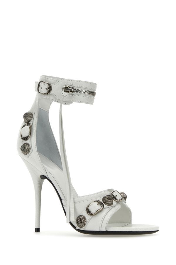 BALENCIAGA | Chalk leather Cagole sandals