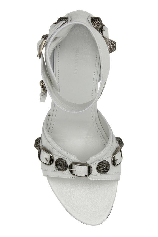 BALENCIAGA | Chalk leather Cagole sandals