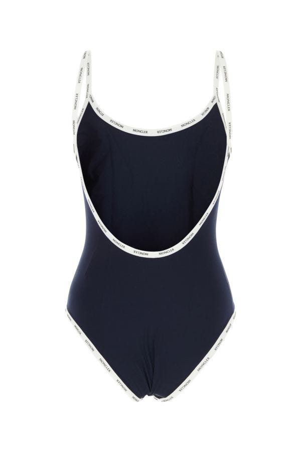 MONCLER | Midnight blue stretch nylon swimsuit