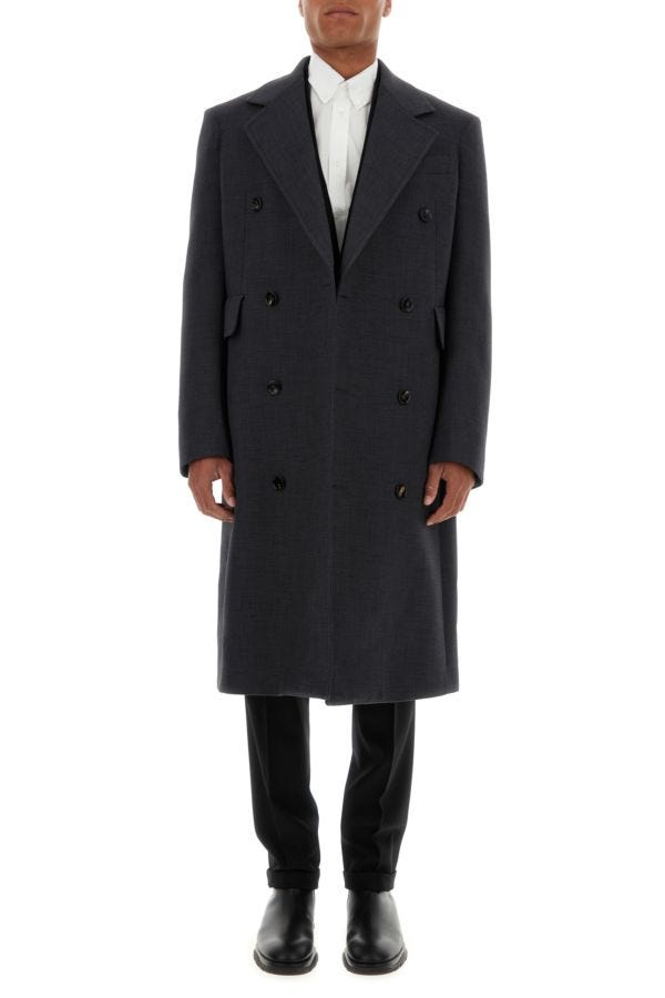 BOTTEGA VENETA | Dark grey cotton blend coat