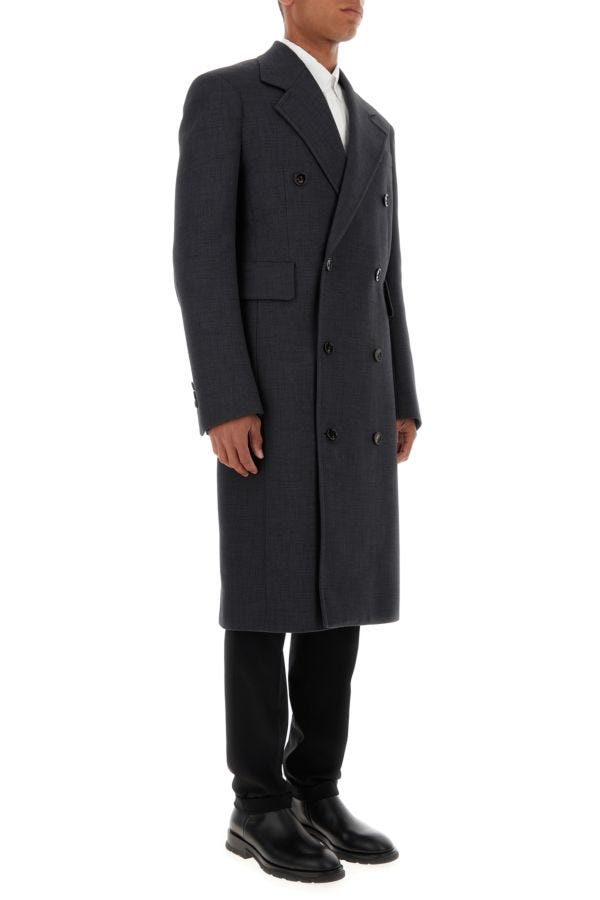BOTTEGA VENETA | Dark grey cotton blend coat