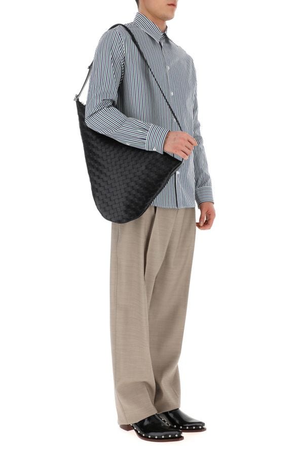 BOTTEGA VENETA | Black leather Virgule shoulder bag