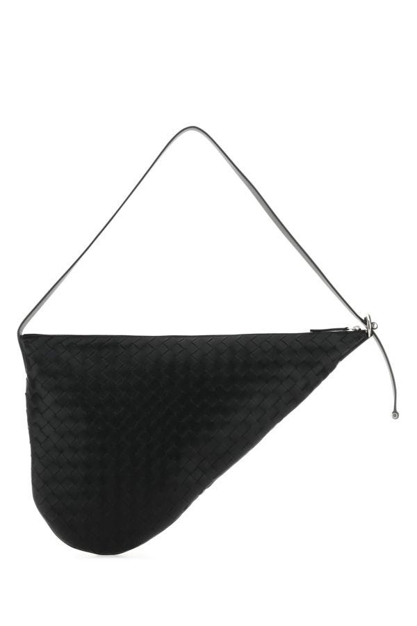 BOTTEGA VENETA | Black leather Virgule shoulder bag