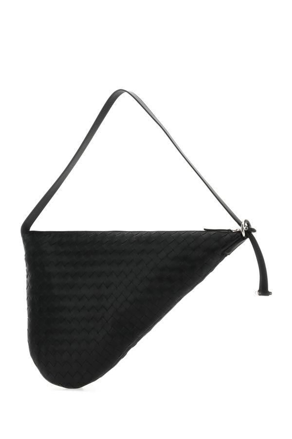 BOTTEGA VENETA | Black leather Virgule shoulder bag