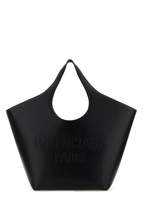 BALENCIAGA | Black leather medium Mary-Kate shopping bag