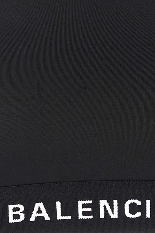 BALENCIAGA | Black stretch polyester top
